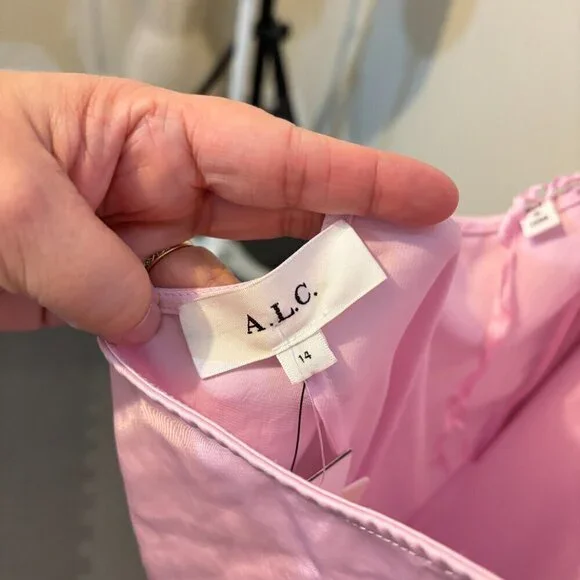 ALC Sienna Cut Out Maxi Slip Dress Pink - Picture 5 of 14